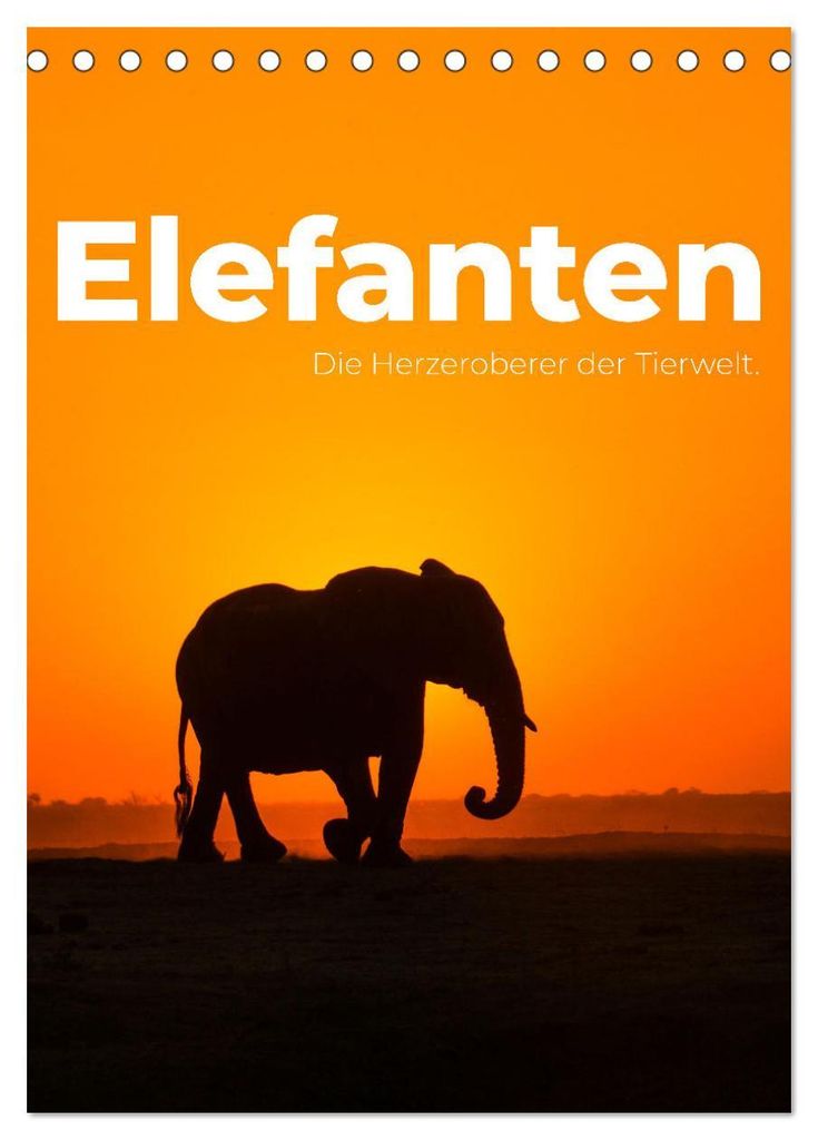 Elefanten - Die Herzeroberer der Tierwelt. (Tischkalender 2027 DIN A5 hoch), CALVENDO Monatskalender