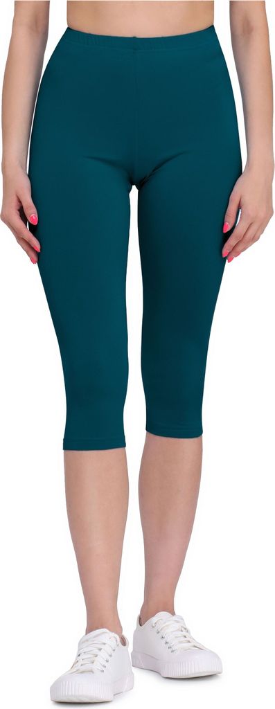Bellivalini Damen 3/4 Leggings aus Viskose BLV50-148 (Smaragdgrün, L)