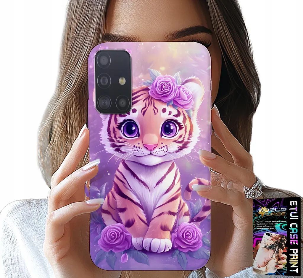 Cover Samsung M31S Tigre Rosa: il Set con Vetro per un Look Iconico
