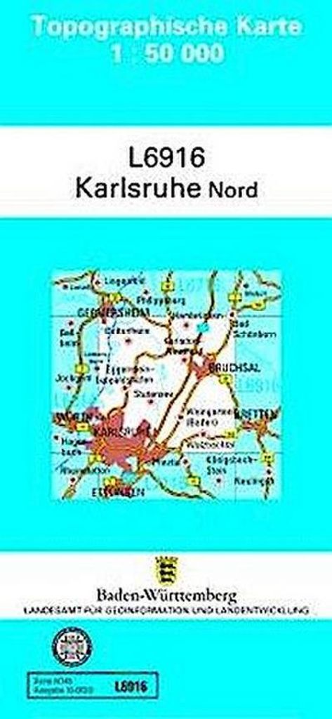 Topographische Karte Baden-Württemberg, Zivilmilitärische Ausgabe - Karlsruhe-Nord