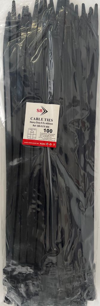 Kabelbinder extrem stark 9,0 x 400 mm (500 Stück) – Handwerker-Vorrat