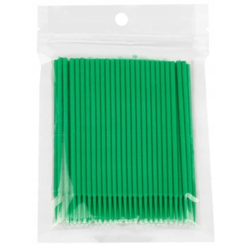 Microbrush Wimpernapplikatoren 100 Stück Grün 2mm