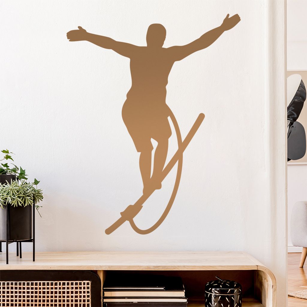 Seiltanz laufen Sport Figur Wandtattoo Wandaufkleber Wall Sticker - Dekoration, Küche, Wohnzimmer, Schlafzimmer, Badezimmer