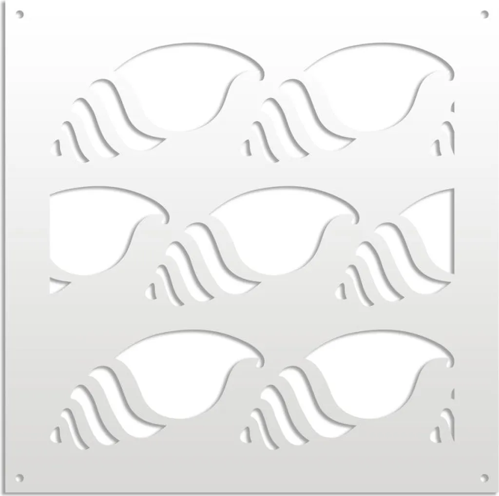 HERMITCRAB Pannello PVC Bianco Traforato 48x48cm - Facile Montaggio