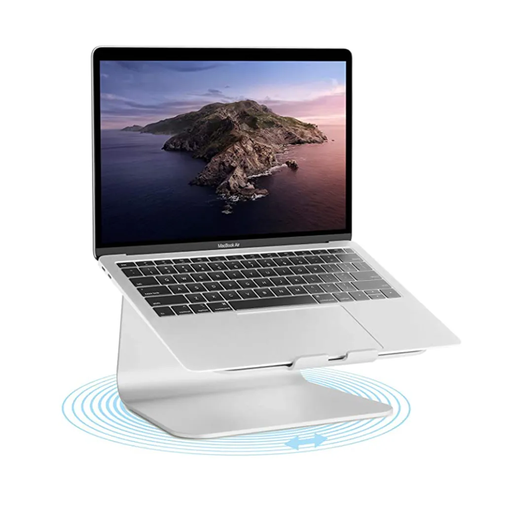 Support PC mStand360 Rain Design en Aluminium Argent Base Pivotante - 5