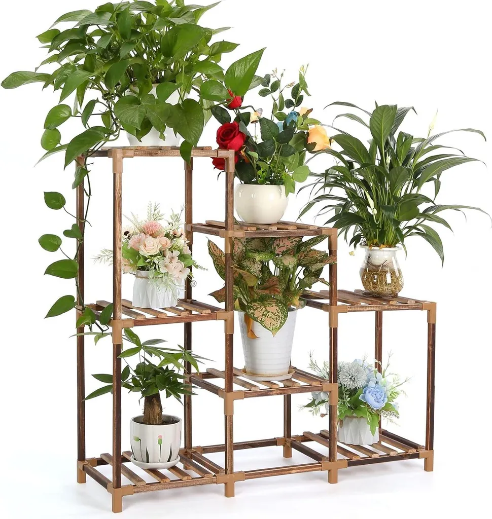 Organisez vos pots de fleurs - Armoire d'intérieur en bois anti-humidité