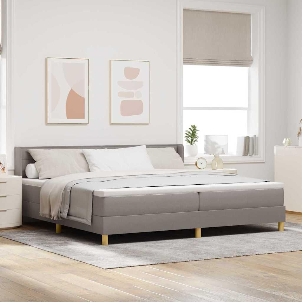 Maison Exclusive - Boxspringbett mit Matratze Taupe 200 x 200 cm Stoff