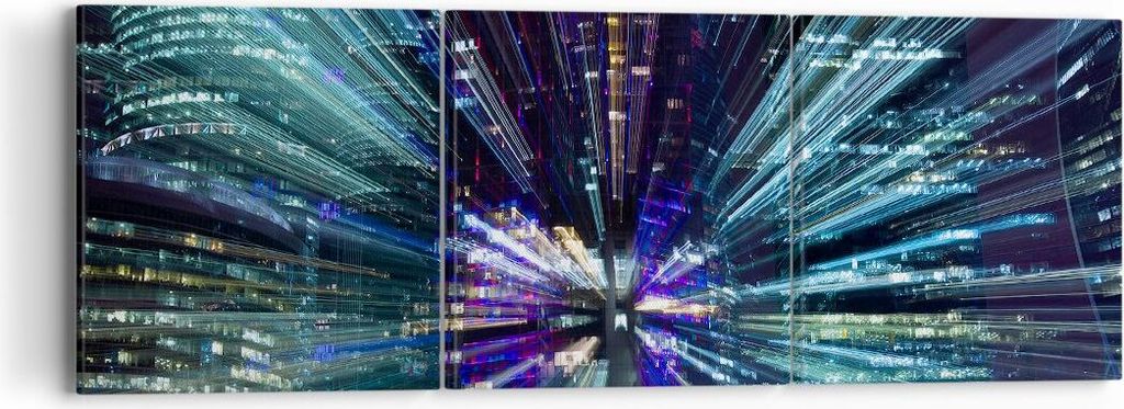 Bild auf Leinwand - Leinwandbild - Abstraktion modern - 90x30cm - Wand Bild - Wanddeko - Wandbilder - Leinwanddruck - Bilder - Kunstdruck - Wanddek...