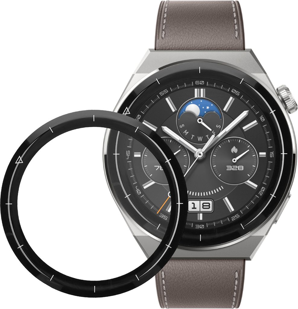 kwmobile 2x Transparente Displayschutzfolie kompatibel mit Huawei Watch GT3 Pro (46mm) Folie - Schutzfolie für Fitness Tracker - robuster