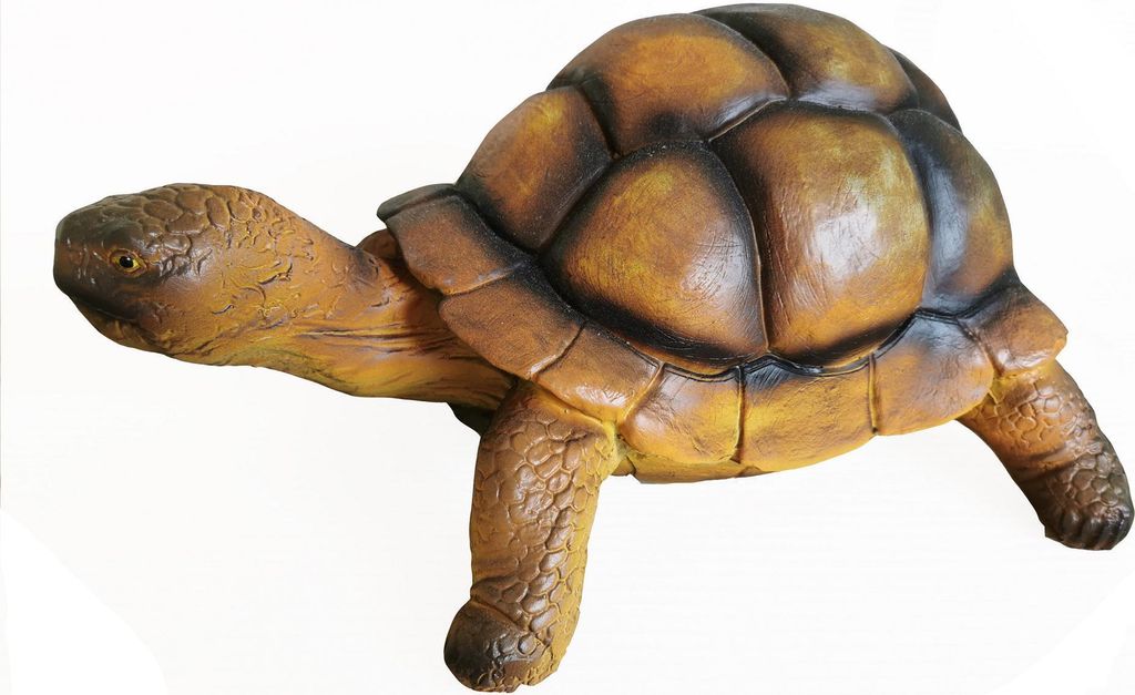 Schildkröte Zoo Garten Tier Figur Hand bemalte Skulptur Dekoration Statue Deko