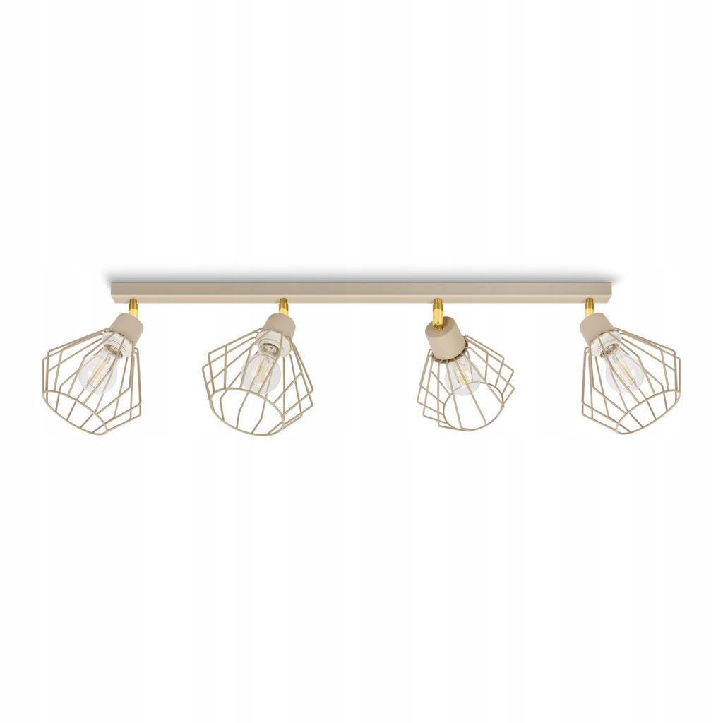 Luxolar LED Deckenlampe 4-flammig E27 aus Metal Draht im Edison-Stil - Verstellbar Hängelampe für Schlafzimmer, Küche über Esstisch Wohnzimmer