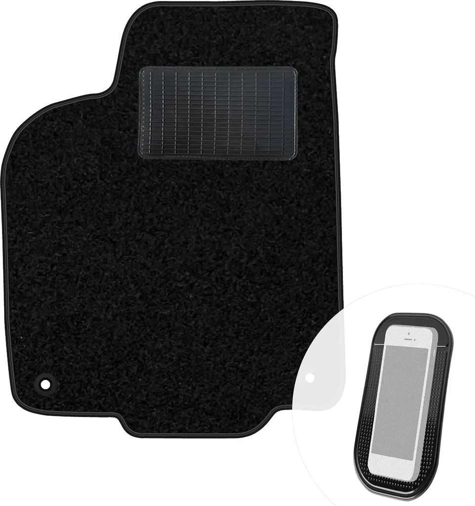 M MOTOS Tappetino per conducente Velours Premium 1 pezzo compatibile con Opel Meriva B 2010-2017 - Standard, Tessuto, Bianco Lato conducente - Provate un nuovo comfort di guida con un tappetino in