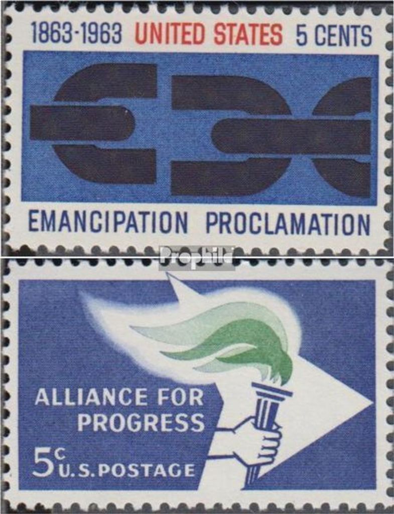Briefmarken USA 1963 Mi 846,847 (kompl.Ausg.) postfrisch bürgerliche Gleichstellung