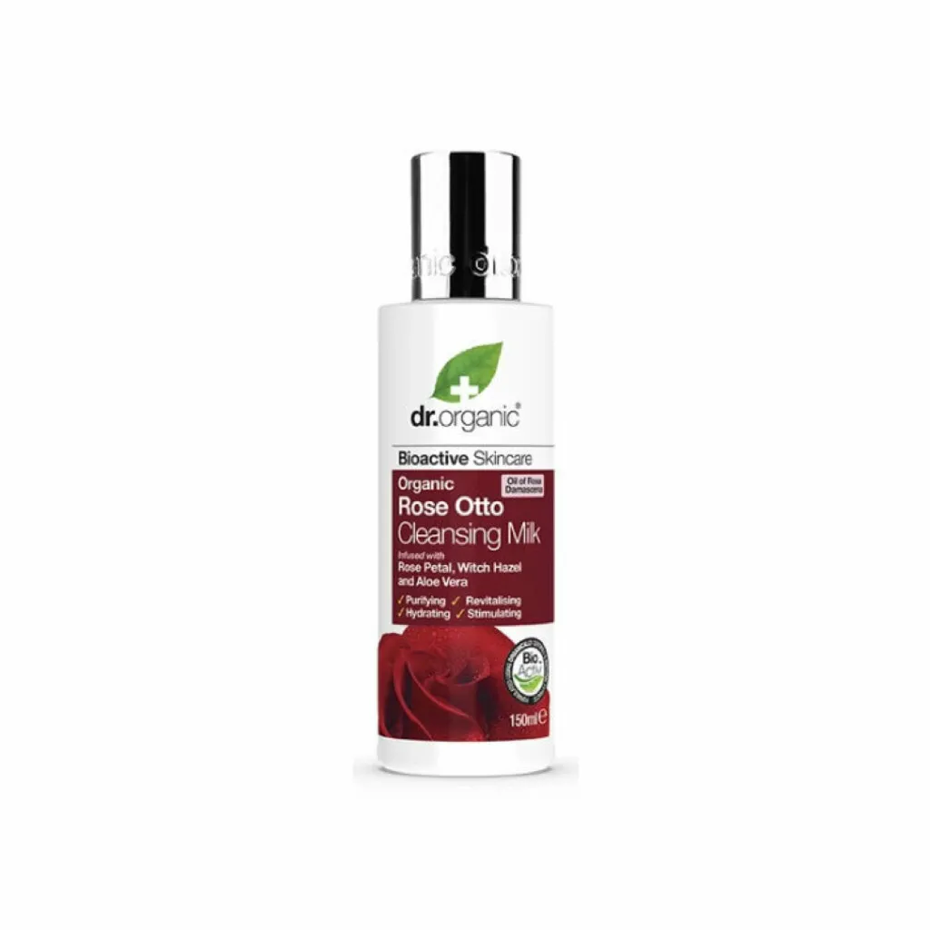 Lait Démaquillant Dr. Organic Rose 150ml : Fini les Peaux qui Tiraillent