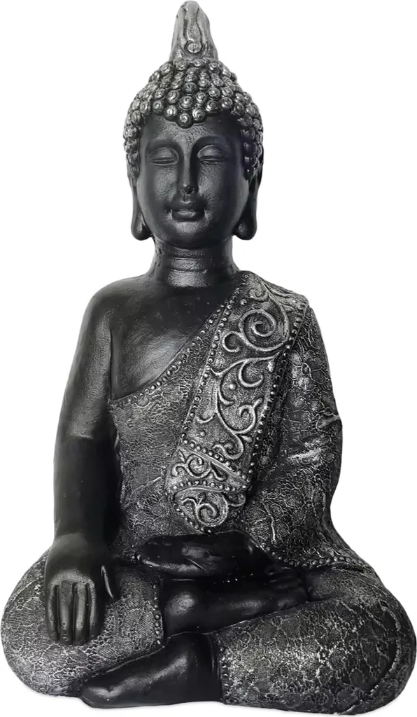 Relaxdays Bouddha Figurine 45 cm - Statue Décorative Zen pour le Jardin