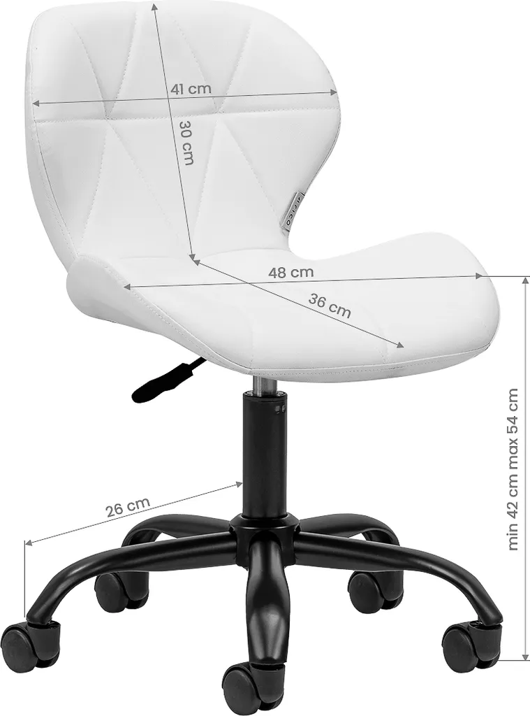 Tabouret cosmétique bicolore Qs-06B - Assise réglable et confortable