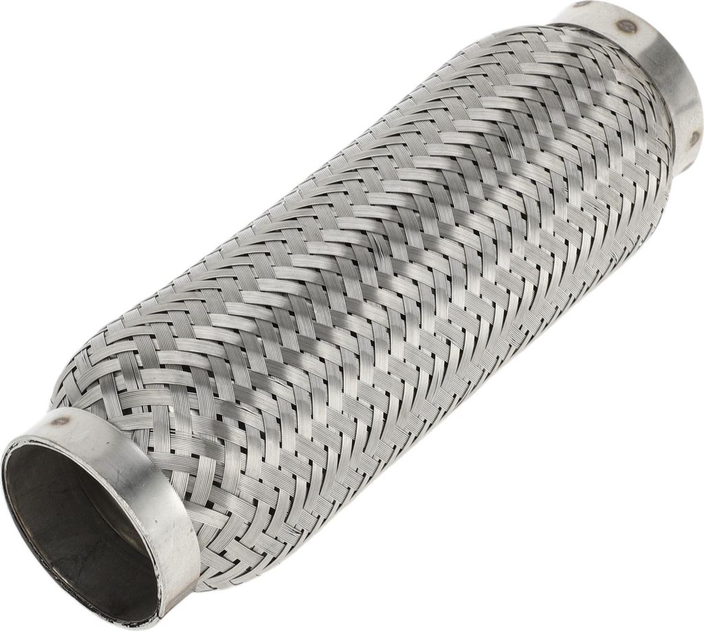 Auto Auspuff Flexrohr 1,96 Zoll OD Flexibles Geflochtenes Auspuffrohr | Universelles Flexibles Rohr Silberfarben 1 Stück