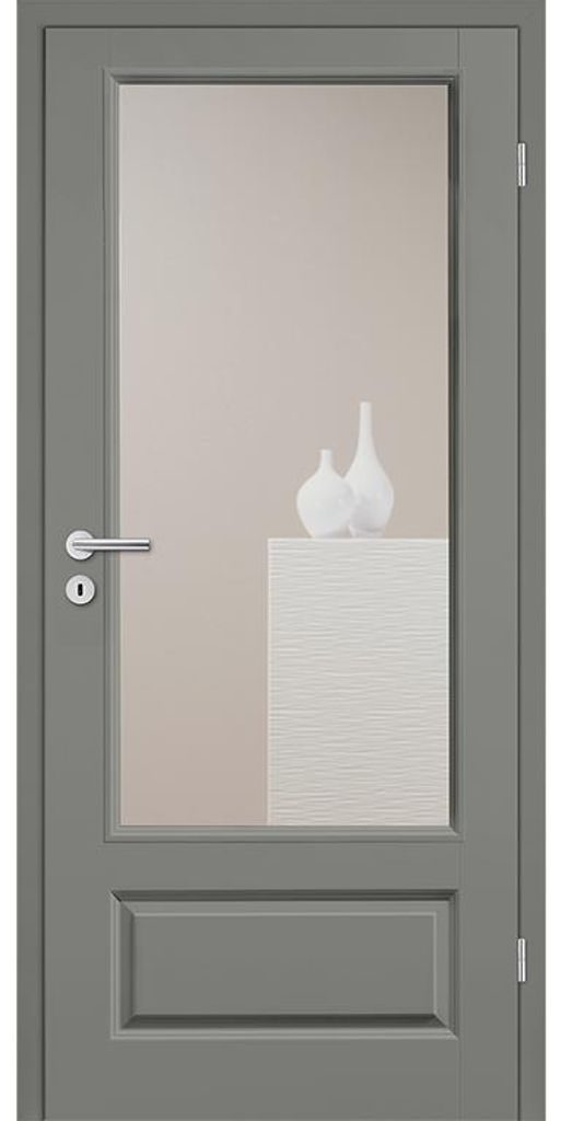 Mosel Türen Weiß, Zarge Weißlack RAL 9010, Zimmertür Zarge mit Designkante, Seidenmatt, Verstellbereich 17 mm, UV Gehärteter Lack, Emissionsar...