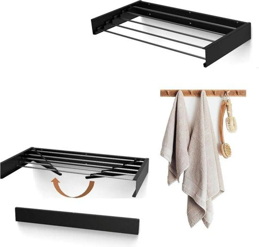 Rangement mural extérieur et intérieur anthracite 70cm gain de place
