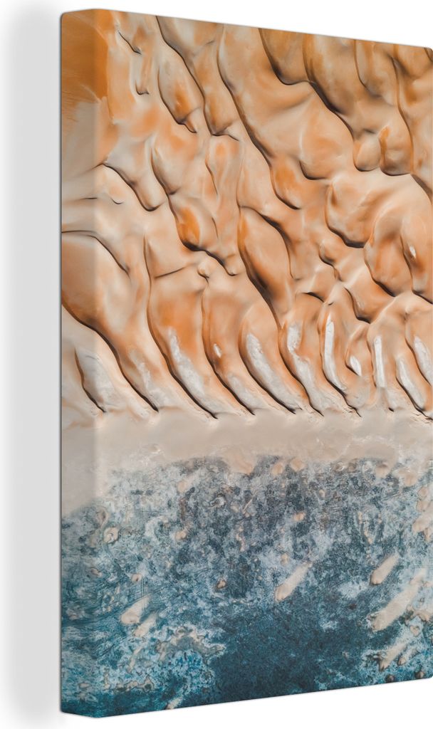 OneMillionCanvasses - Leinwandbilder - 90x140 cm, Wüste - Wasser - Abstrakt - Landschaft, Wandbilder Kunstdruck Wanddekoration - Foto auf Leinwa...