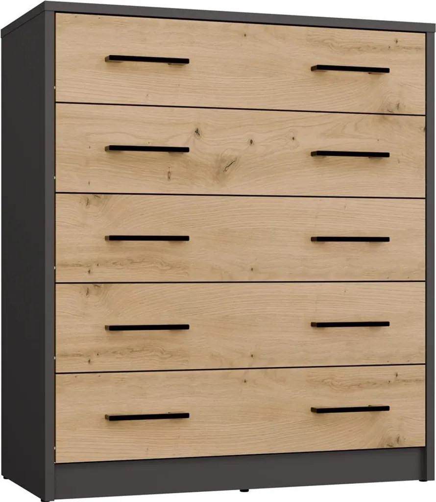 Armoire à chaussures anthracite artisanale ALEX avec finition mate chic