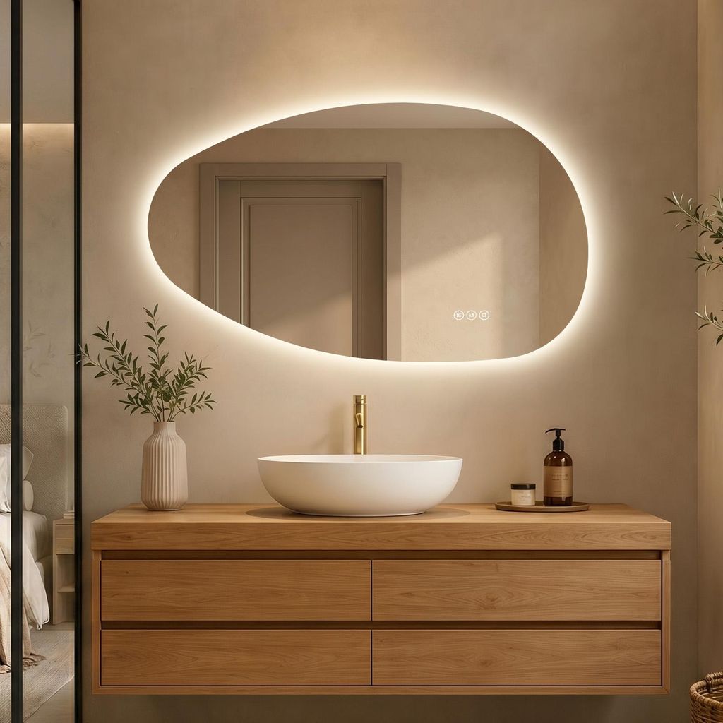 S'AFIELINA Miroir LED de Maquillage pour Salle de Bain – Image du produit 