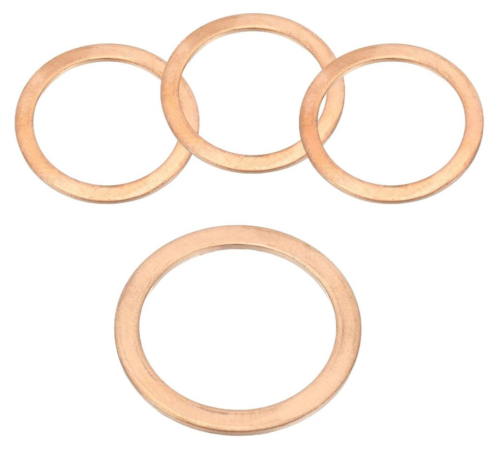 4 Stück Kupferdichtringe, M30 x 38 mm Unterlegscheiben für Schrauben und Bolzen