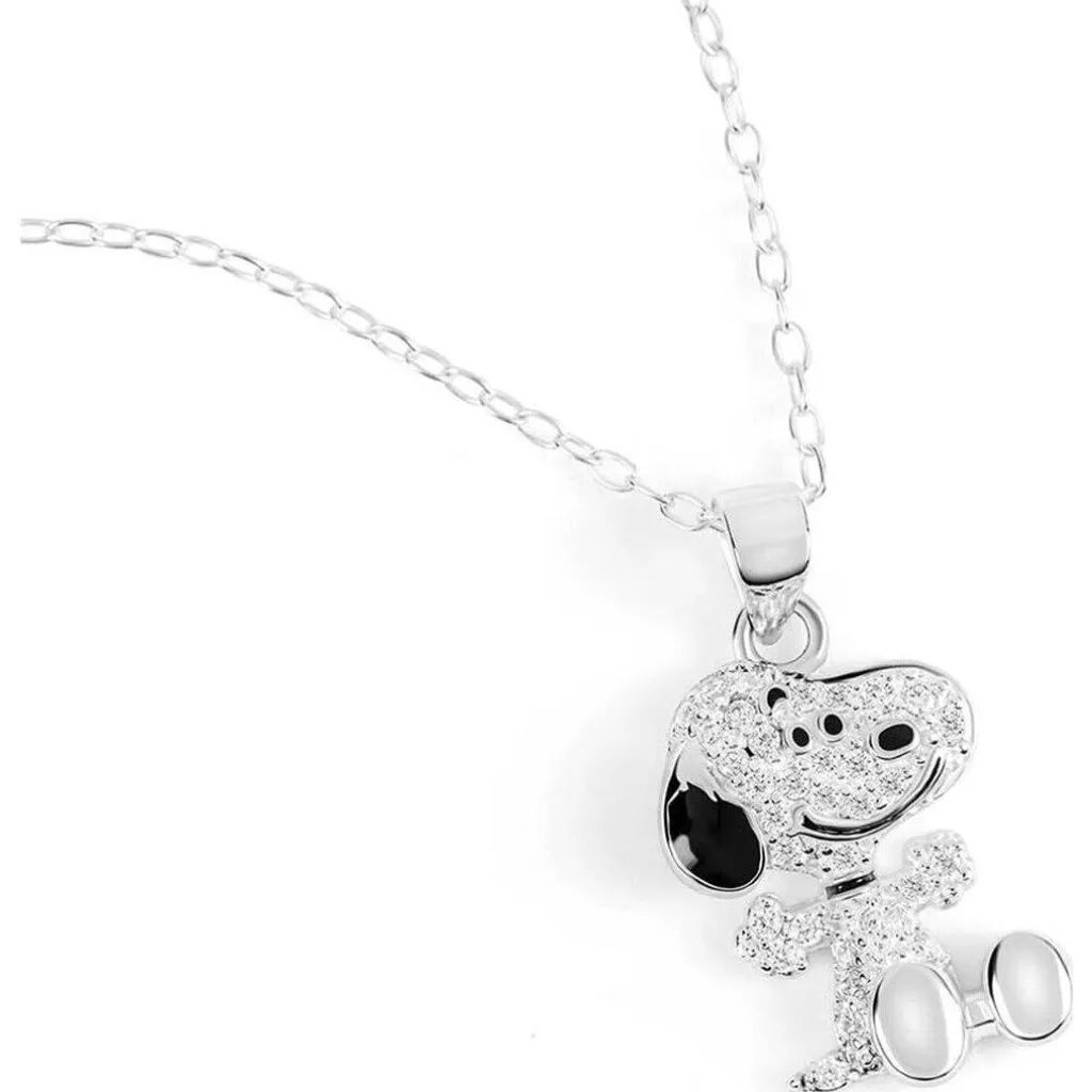 Collier Snoopy Argenté Peanuts Standard - Bijou Durable sans Nickel