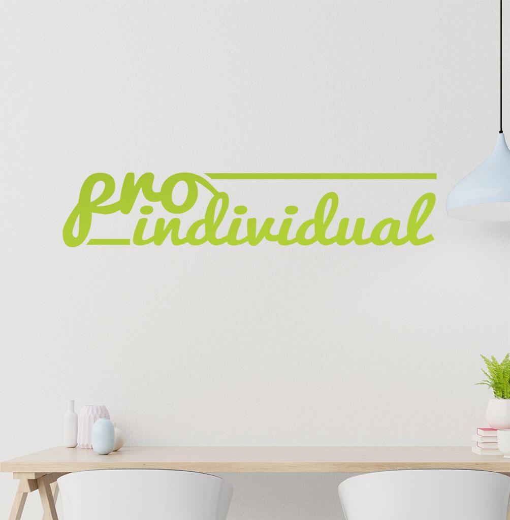 pro individual Wandtattoo in 6 Größen - Wandaufkleber Wall Sticker - Dekoration, Küche, Wohnzimmer, Schlafzimmer, Badezimmer