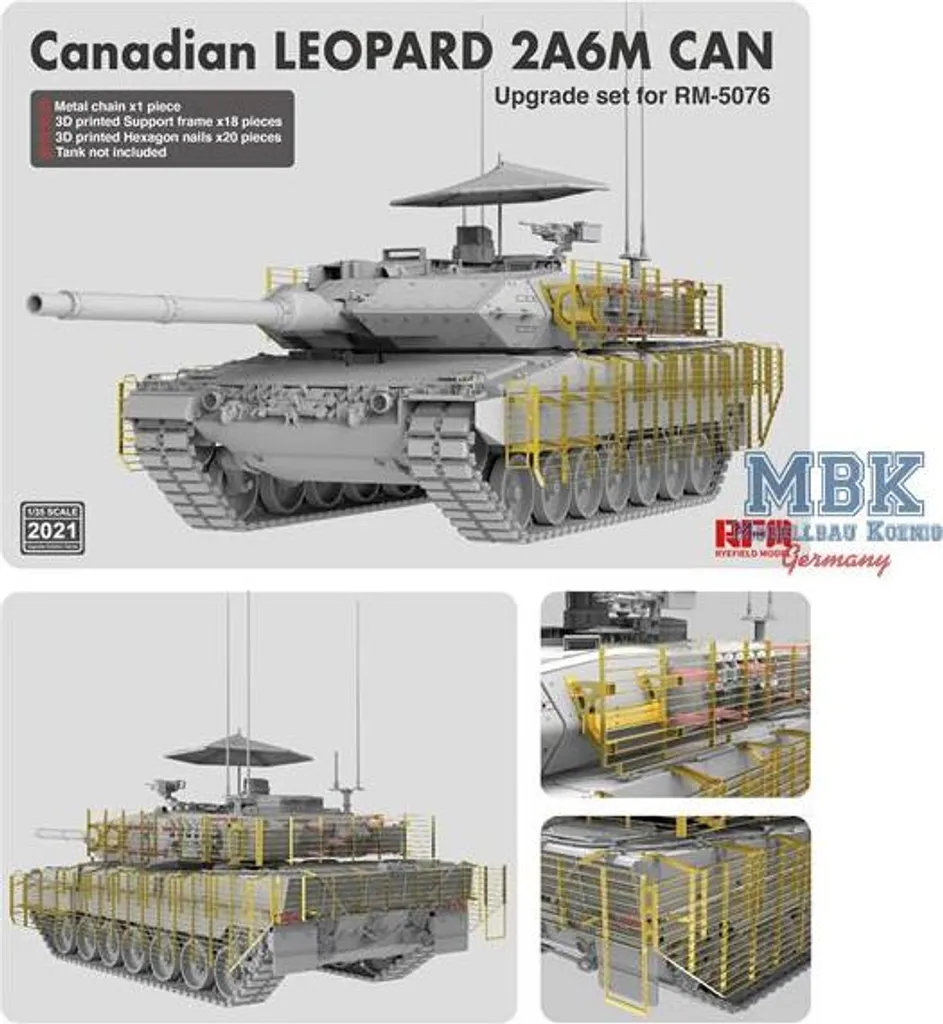 Solution Détails Maquette Leopard 2 A6M CAN Kit RFM2021 Rye Field - 2