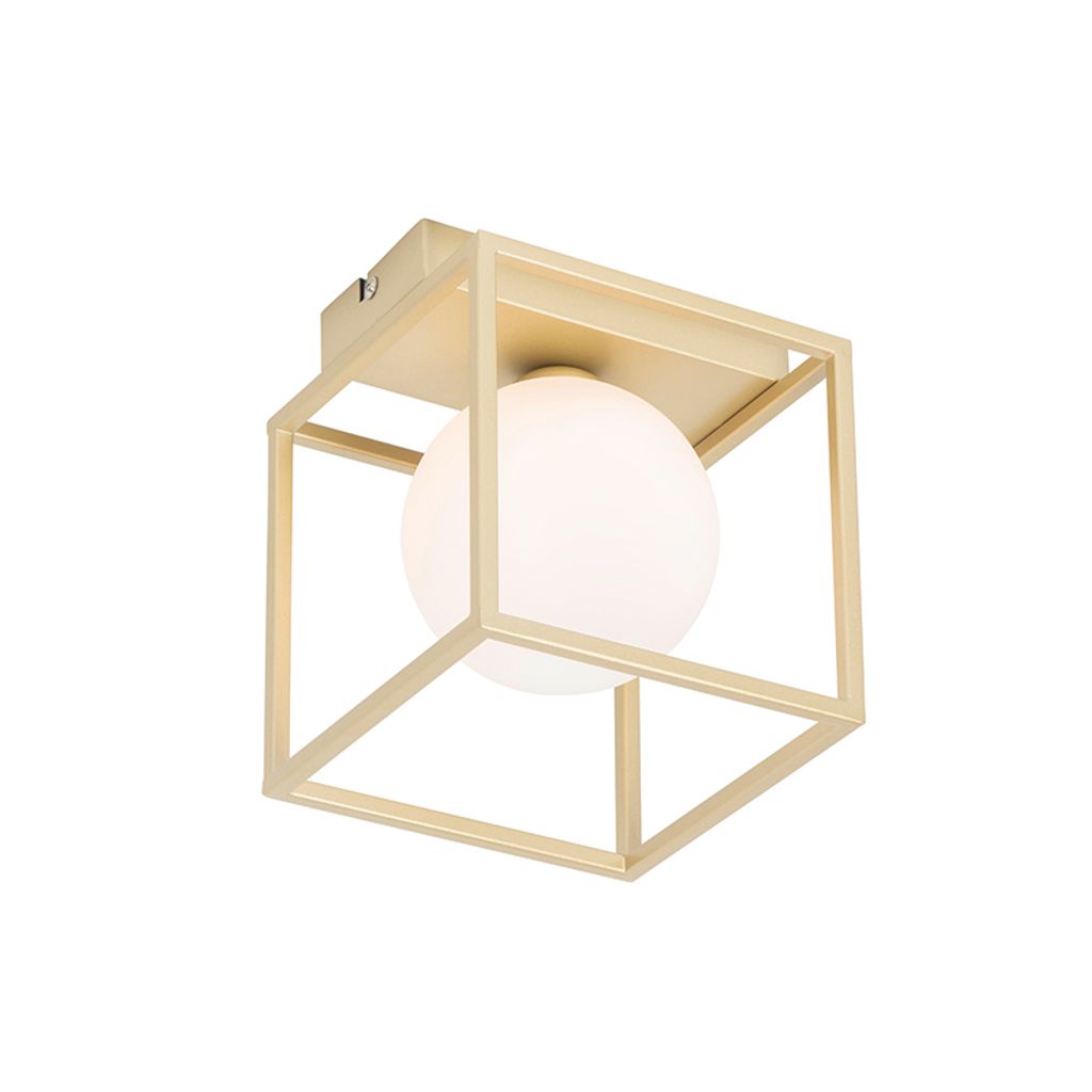 Qazqa Deckenleuchte Johanna – Design-Leuchte Weiß, Ø 30 Cm, Für E27 LED, Dimmbar, Für Wohnzimmer & Schlafzimmer
