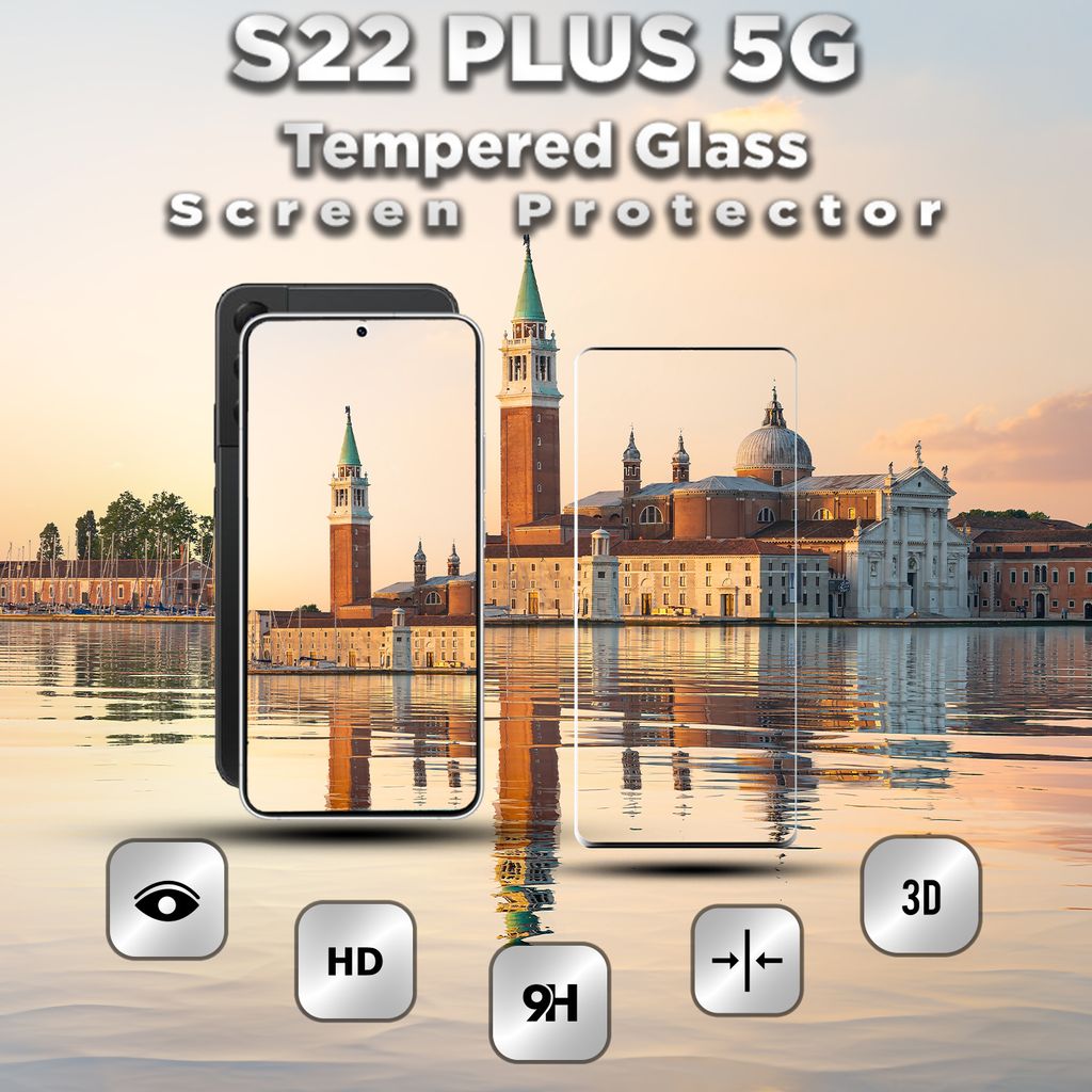 Samsung Galaxy S22 PLUS 5G – gehärtetes Glas 9H – 3D-Displayschutz in Superqualität