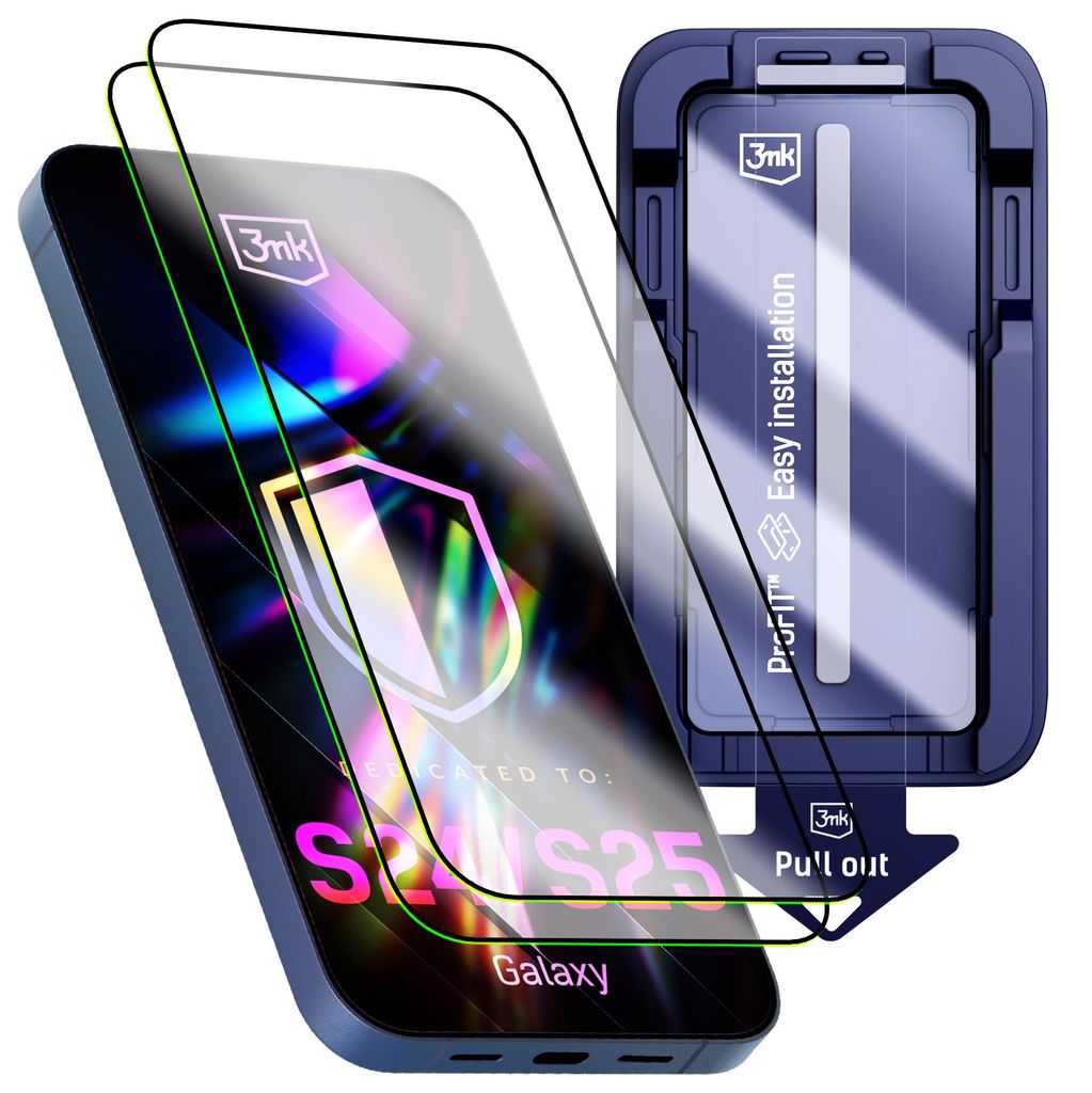 2 Stück Schutzglas für Galaxy S24/S25, Display Schutz Folie Produktbild 