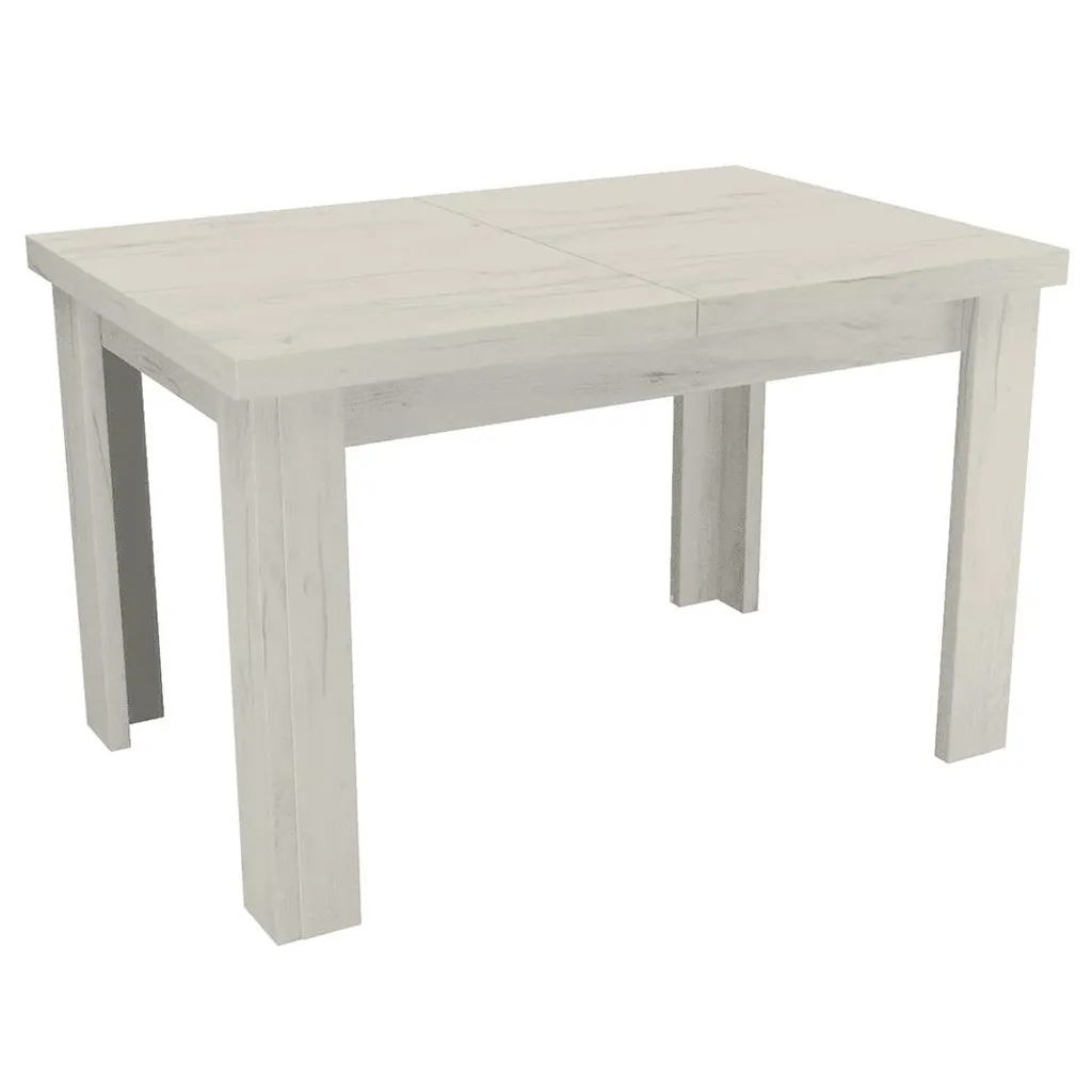 Table à manger extensible ARICOD chêne kraft blanc 140-180 cm Moderne
