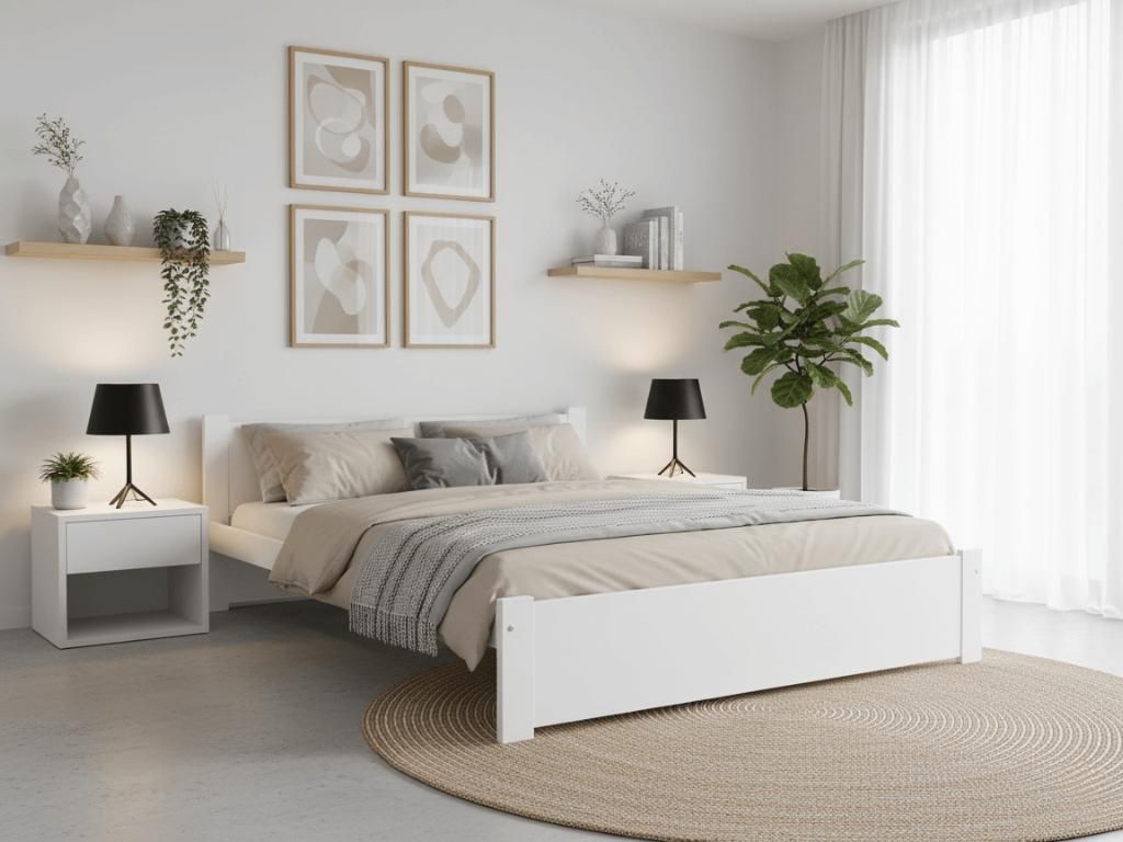 Łóżko IKAROS 120 x 200 cm, białe Materac: bez materaca, Zdjęcie produktu 
