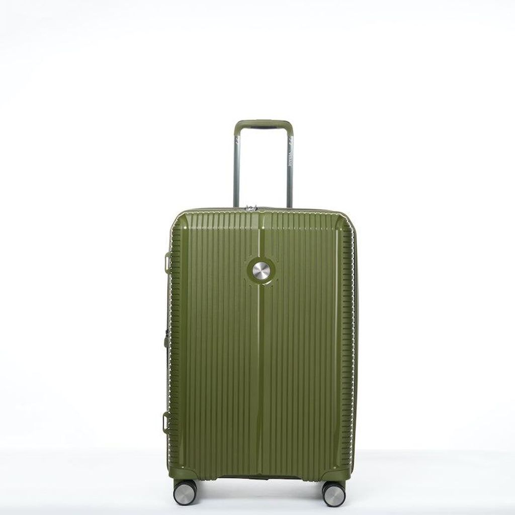 Verage Rome Spinner Gr. M Reisetrolley Koffer mit TSA‐Zahlenschloss – Erweiterbarer Hartschalen‐Koffer.Farbe:lichen green