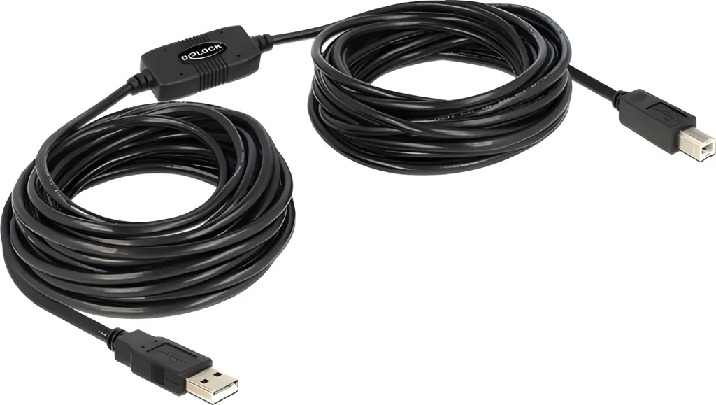 Cavo USB Delock 82915 Attivo 11m | Cavo Stampante Industriale A-B Nero