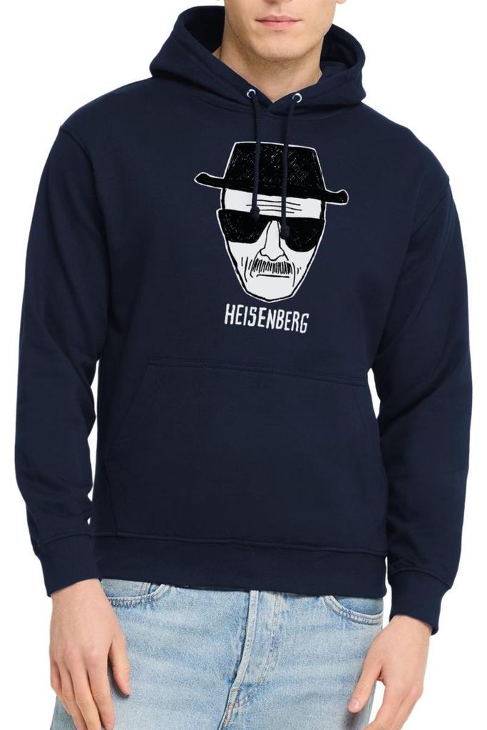 Spreadshirt Breaking Bad Heisenberg Skizze Zeichnung Uni Hoodie, S, Navy