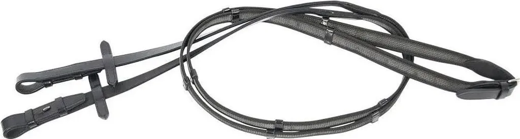 Rênes de filet Supergrip Harry's Horse antidérapantes à boucles argentées