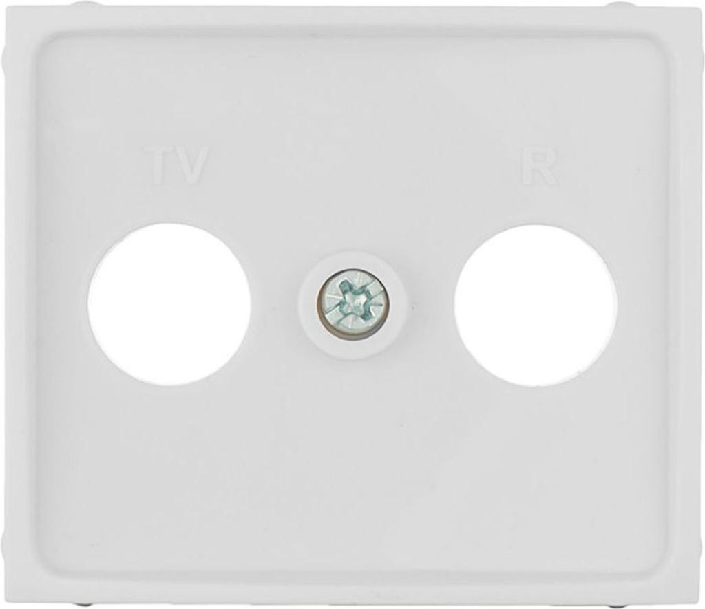 SOLERA 42999 Abdeckung Universal OHNE Rahmen für Steckdose DE TV/R SIGNAL Farbe White S.Europe, Neutral