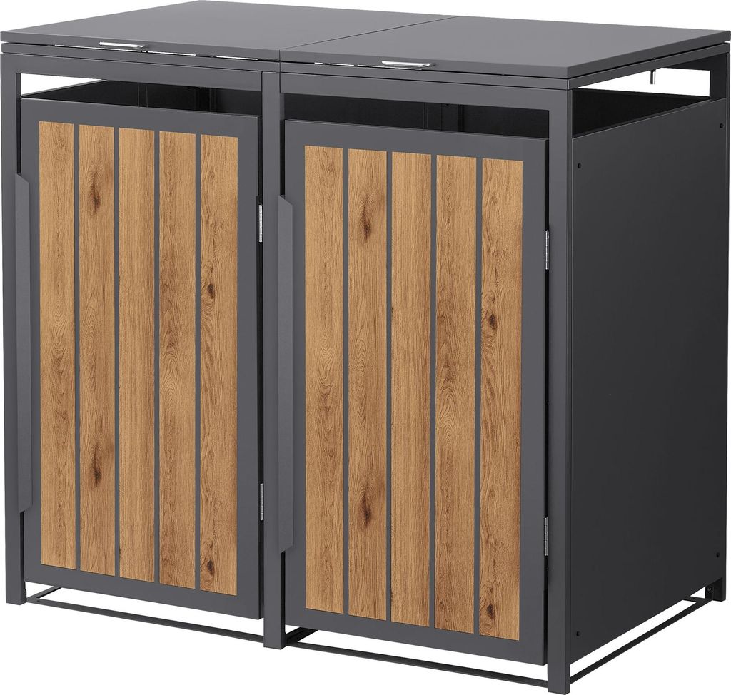 ML-Design Mülltonnenbox 2er, Mülltonnenverkleidung für 2 Produktbild 