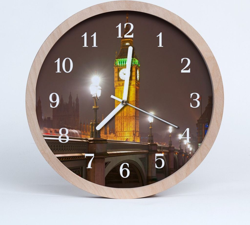 Holzuhr 30fi cm wanduhr - Big Ben Stadt
