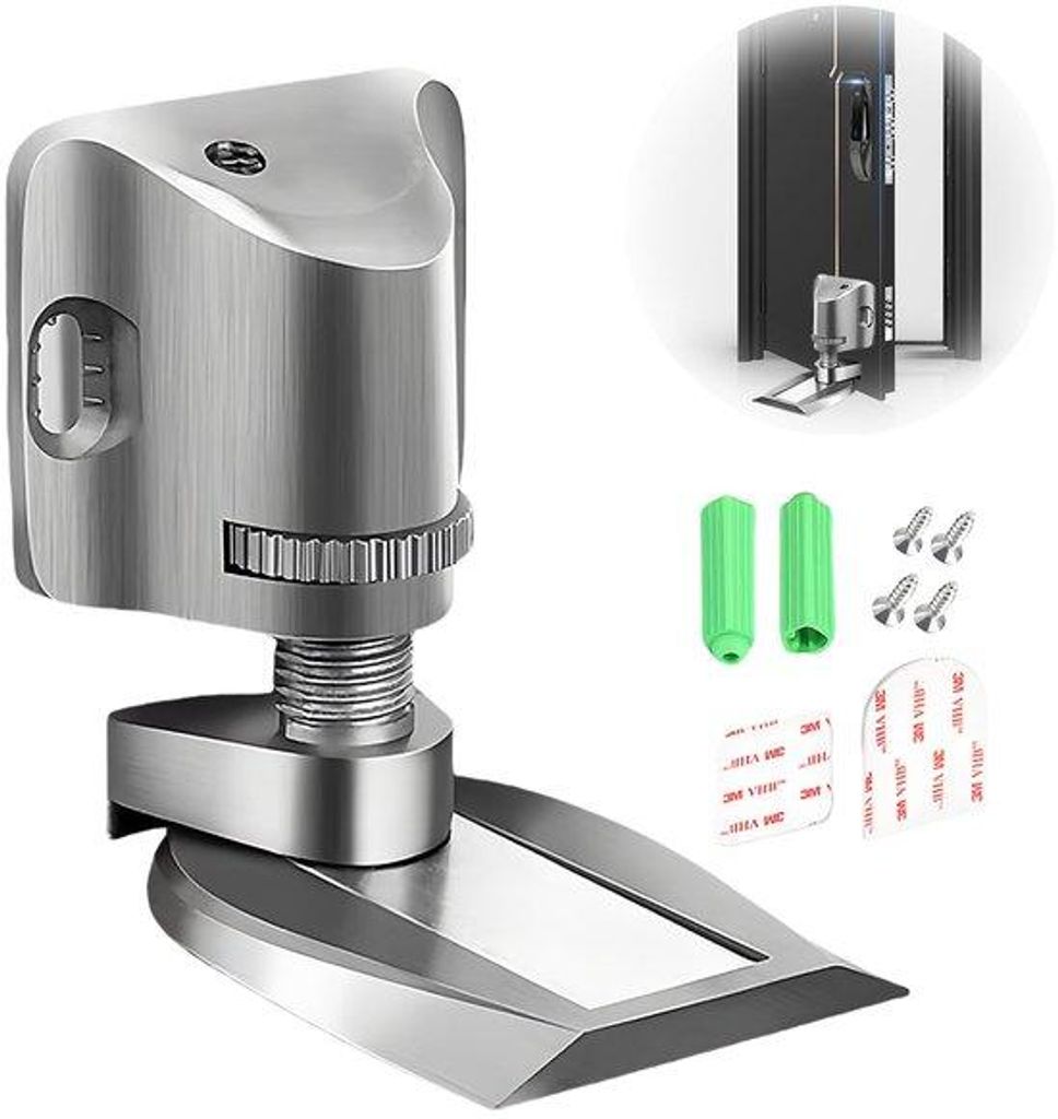 Metallische Magnetische Deurstopper - Unsichtbare Bodenmontage - Silber