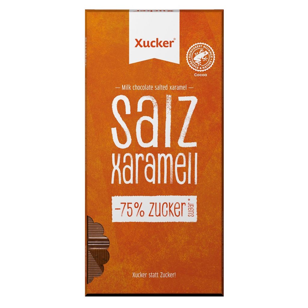 Xucker Vollmilchschokolade mit Salz-Xaramell, Produktbild 