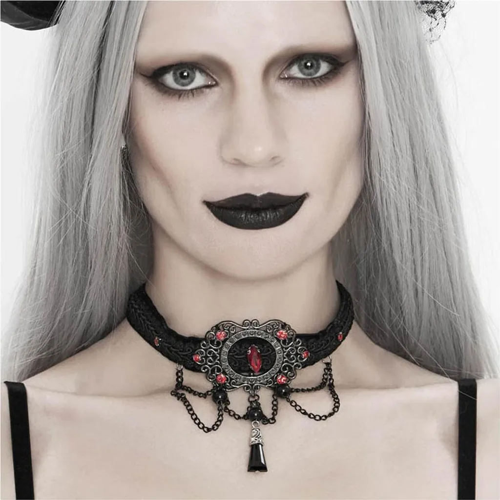 Choker Gotico Contessa Eva Lady | Devil Fashion per Cosplay e LARP