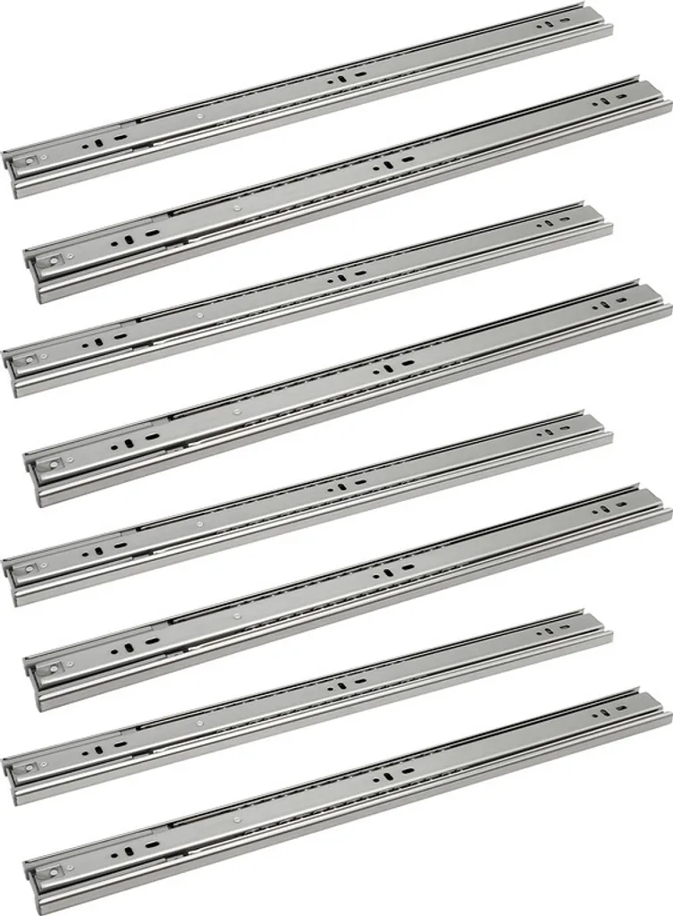 Kit 8 Binari per Cassetti 400mm Estrazione Totale Sfera Rulli