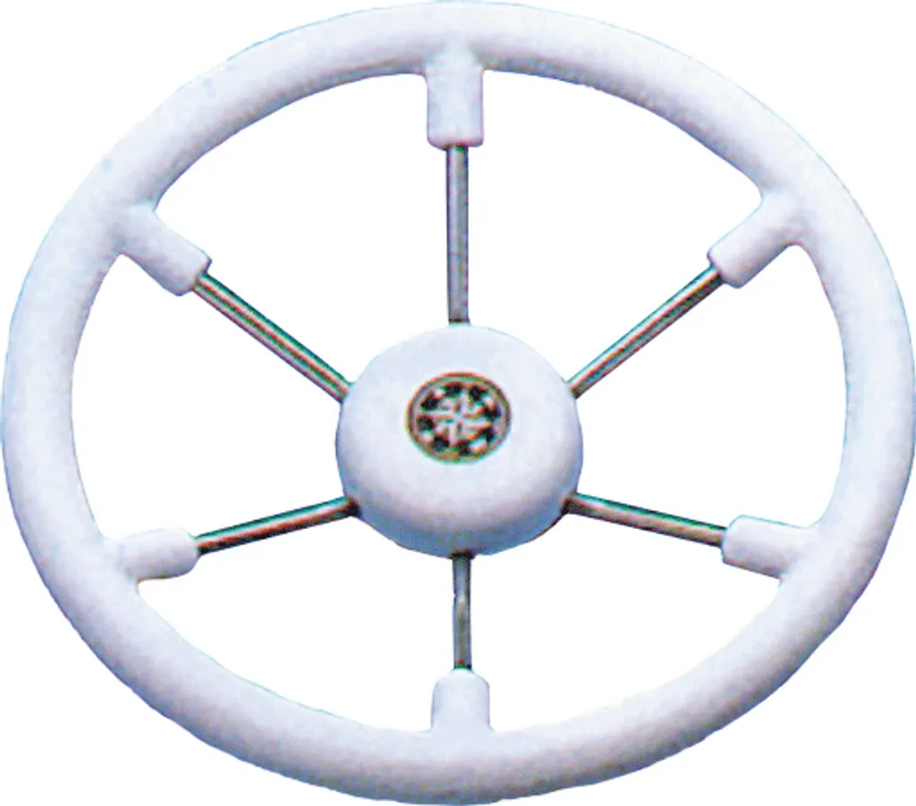 Barre de pilotage blanche Allpa Leader Tanegum pour bateau Inox Ø370mm