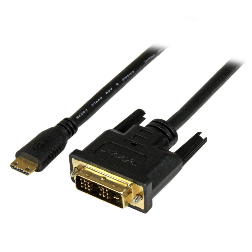 StarTech.com Mini HDMI - DVI-D Cable, 2m, Mini-HDMI, DVI-D, Gold, 140 g, 143 g