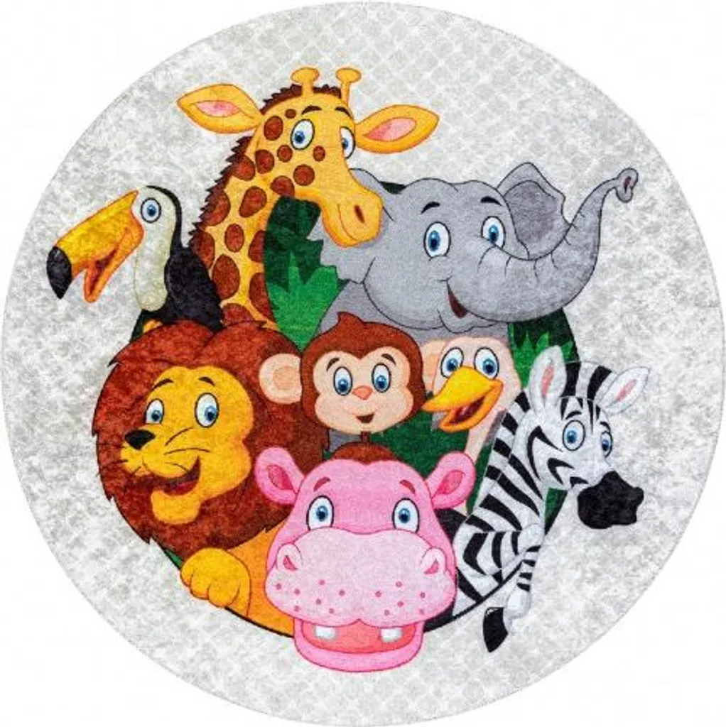 Tapis rond pour enfants Junior 51595.801 Africa - 160x160 cm Lavable