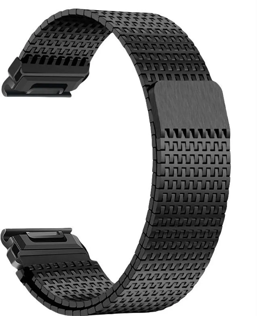 Cinturini Magnetici INF Acciaio Nero per Garmin Fenix 7/8 - 26mm